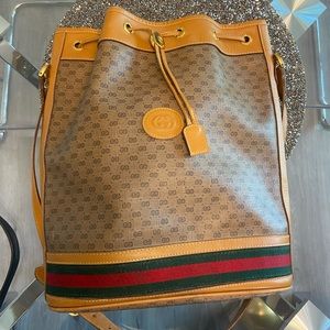 Vintage Gucci Rare Sherry Large Bucket Bag
